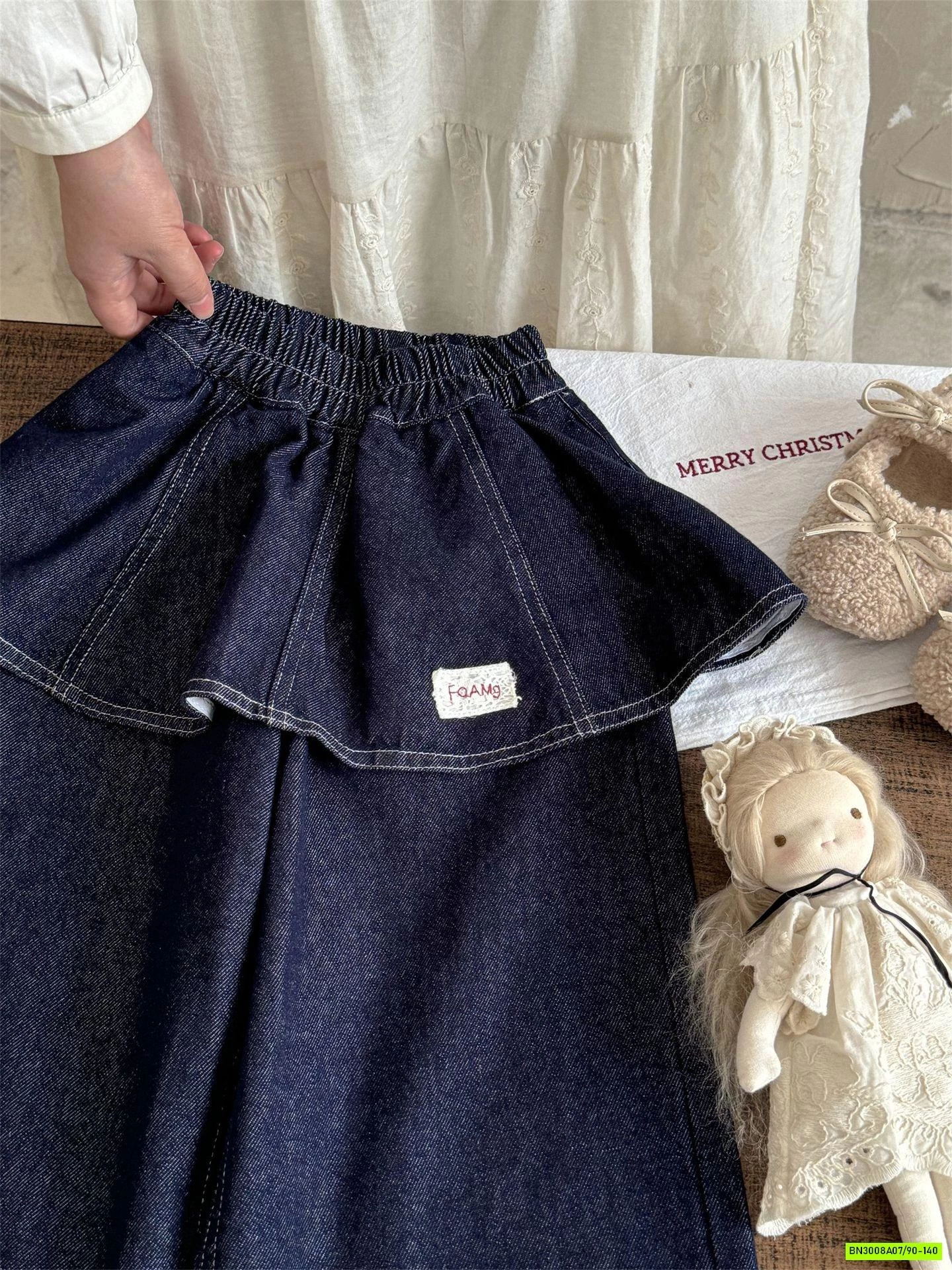 DENIM SUÔNG LIỀN CHOÀNG GIẢ VÁY