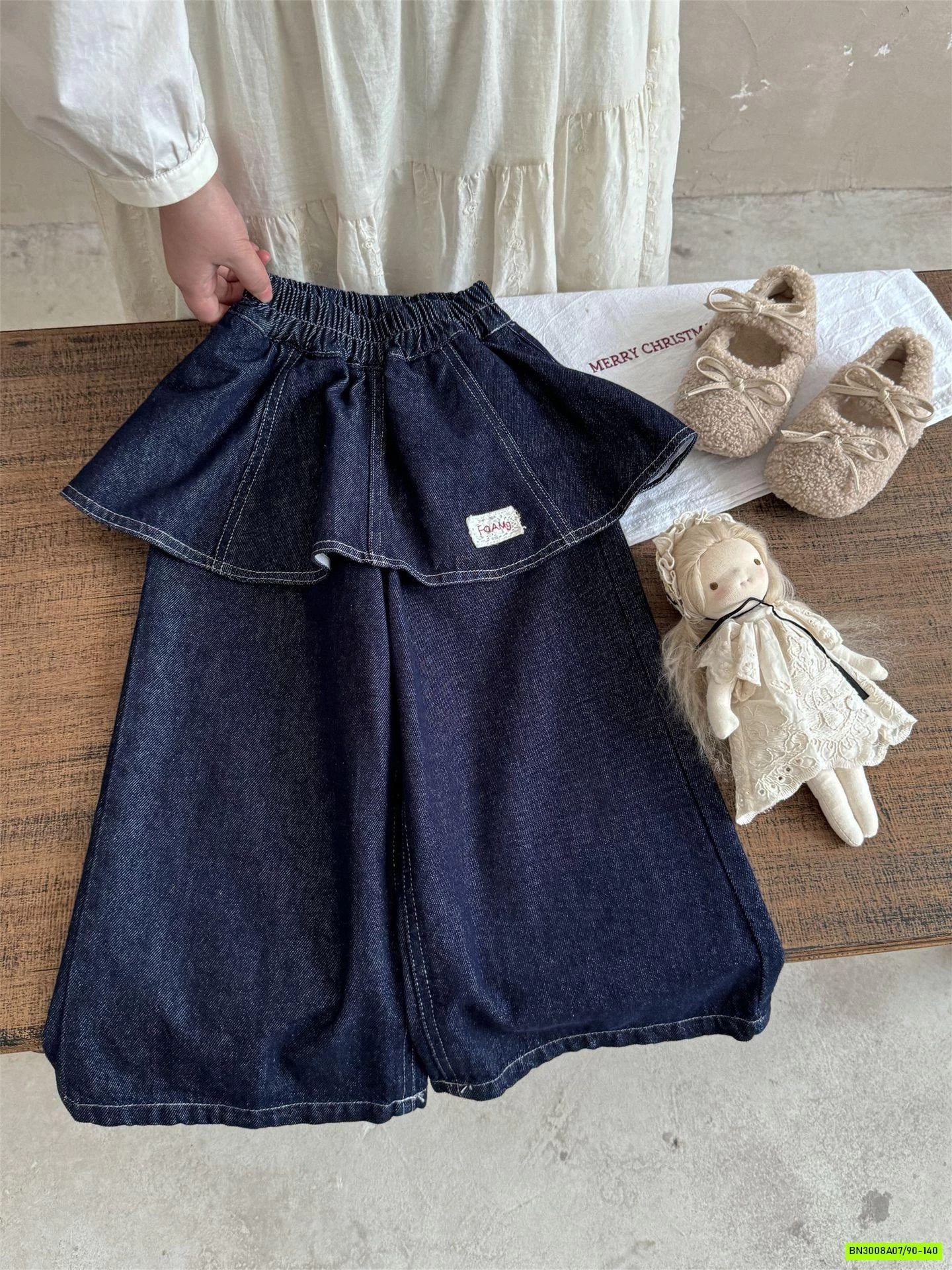 DENIM SUÔNG LIỀN CHOÀNG GIẢ VÁY