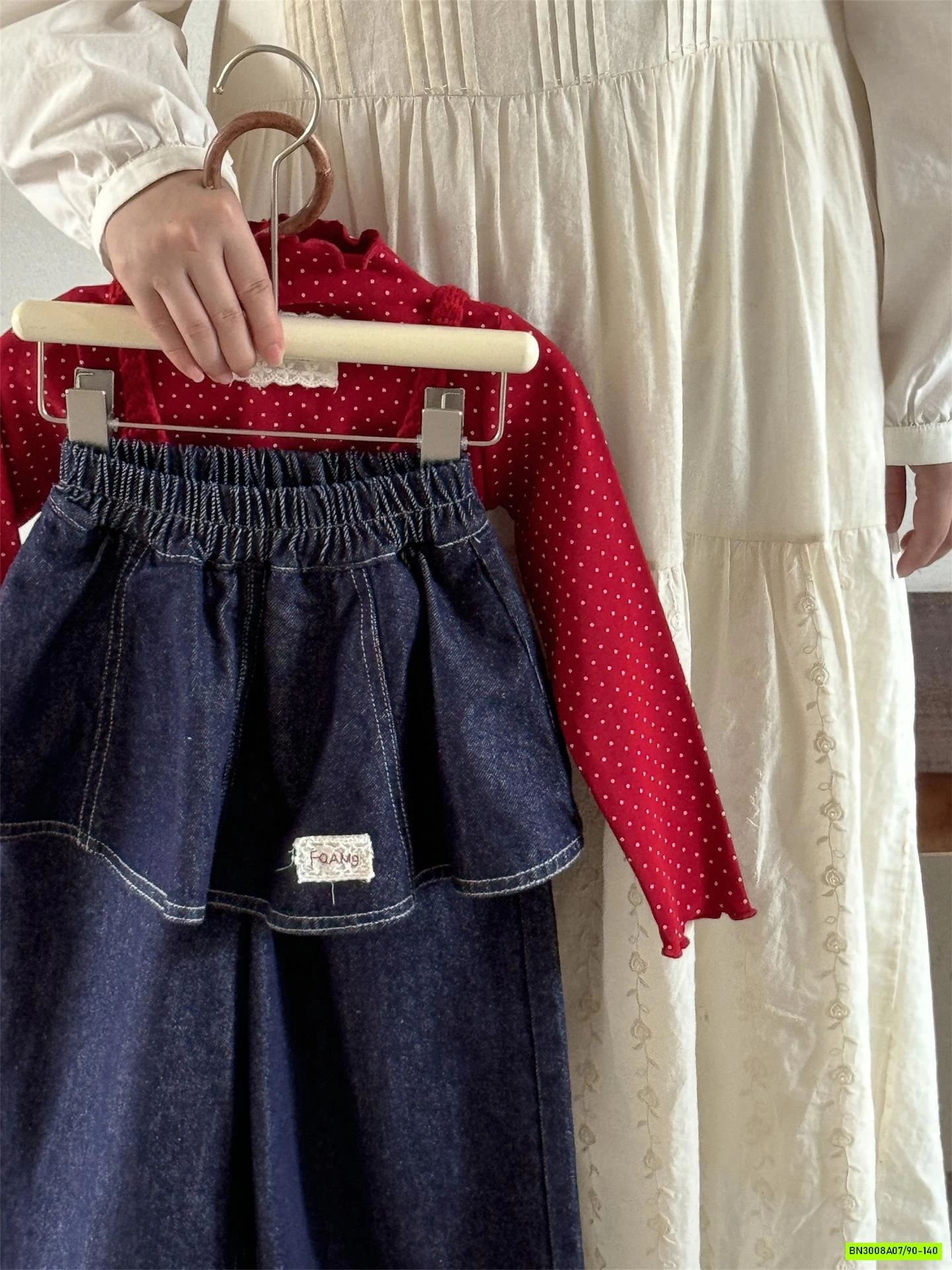 DENIM SUÔNG LIỀN CHOÀNG GIẢ VÁY