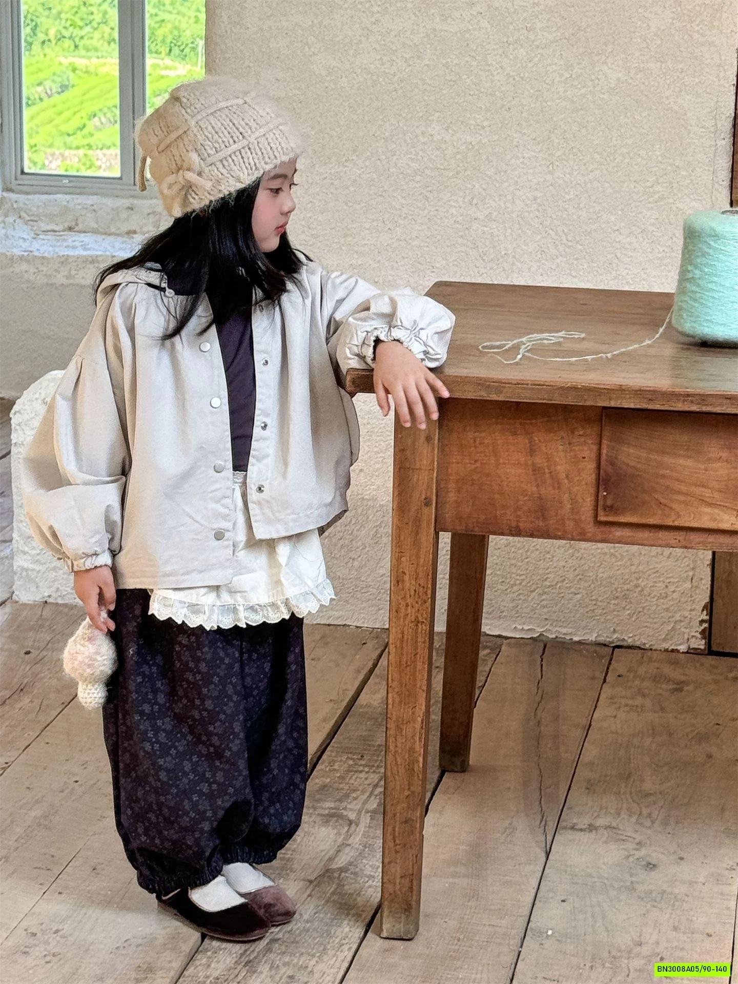 KHOÁC GIÓ 2 MẶT HOA NHÍ TIỂU THƯ