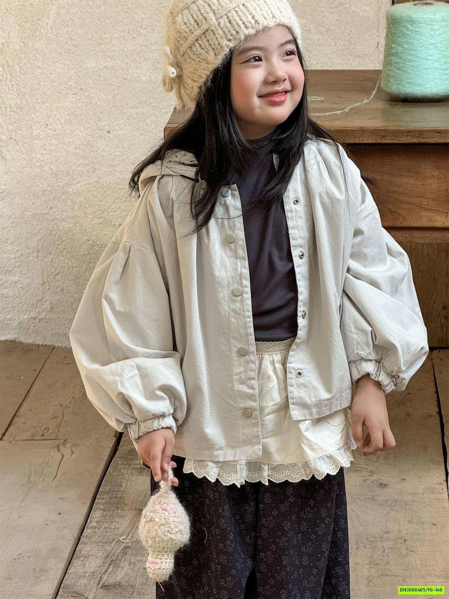 KHOÁC GIÓ 2 MẶT HOA NHÍ TIỂU THƯ