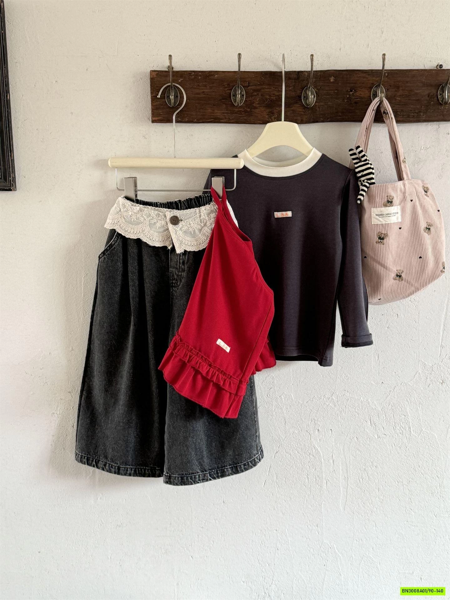 SET VINTAGE 3 CHI TIẾT QUẦN SUÔNG