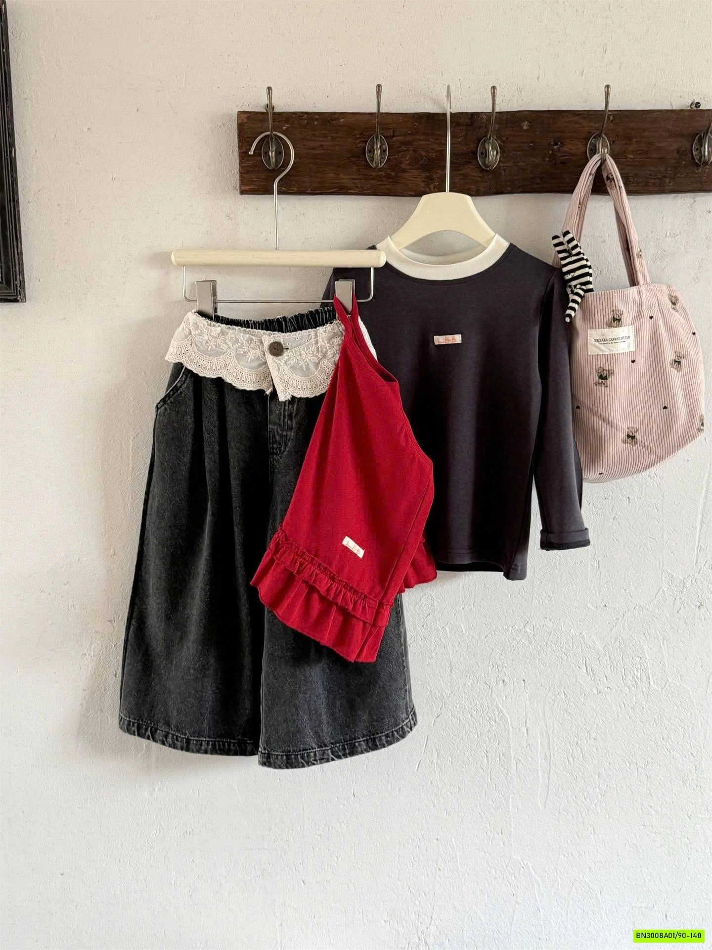 SET VINTAGE 3 CHI TIẾT QUẦN SUÔNG