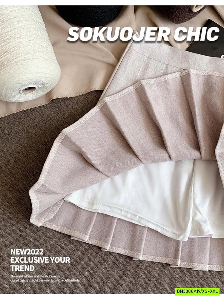 CHÂN VÁY DẠ ÉP XẾP LY