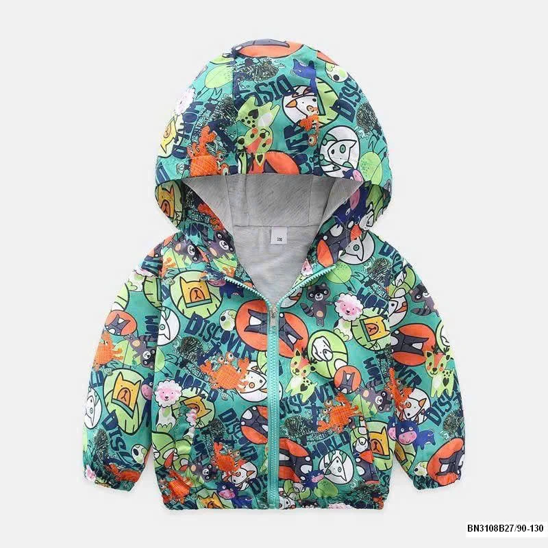 ÁO KHOÁC GIÓ 2 LỚP CHO BÉ