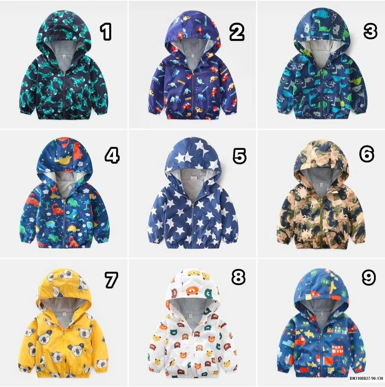 ÁO KHOÁC GIÓ 2 LỚP CHO BÉ