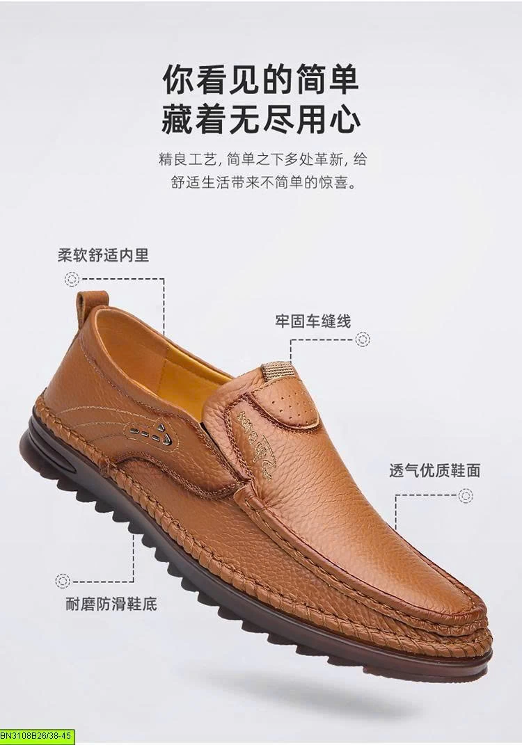 GIÀY LƯỜI NAM DA BÒ