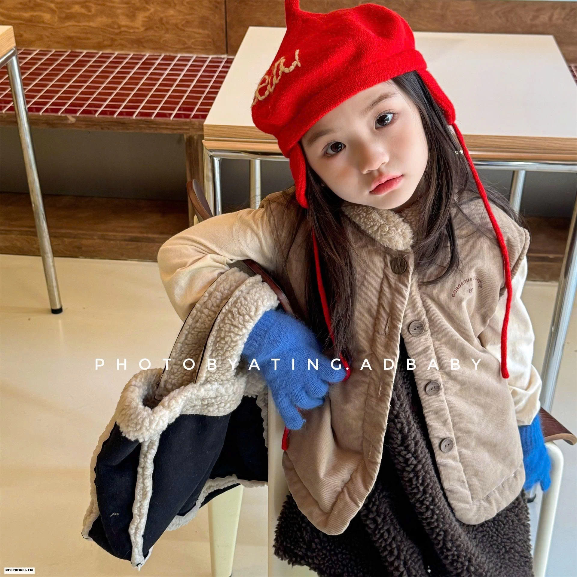 ÁO GILE NHUNG LÓT LÔNG CỪU ADBABY