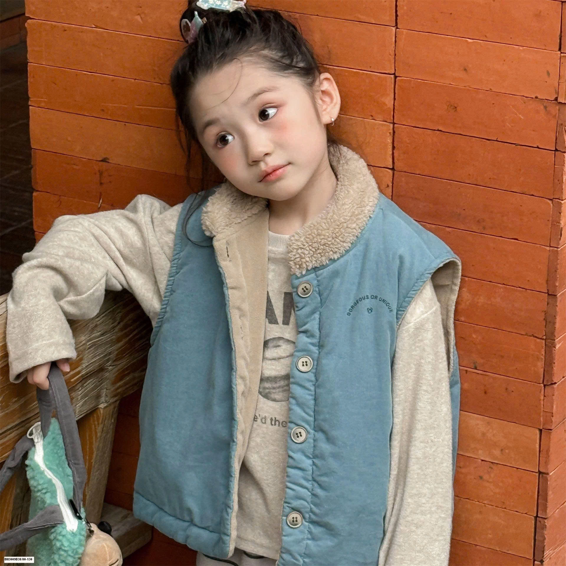 ÁO GILE NHUNG LÓT LÔNG CỪU ADBABY