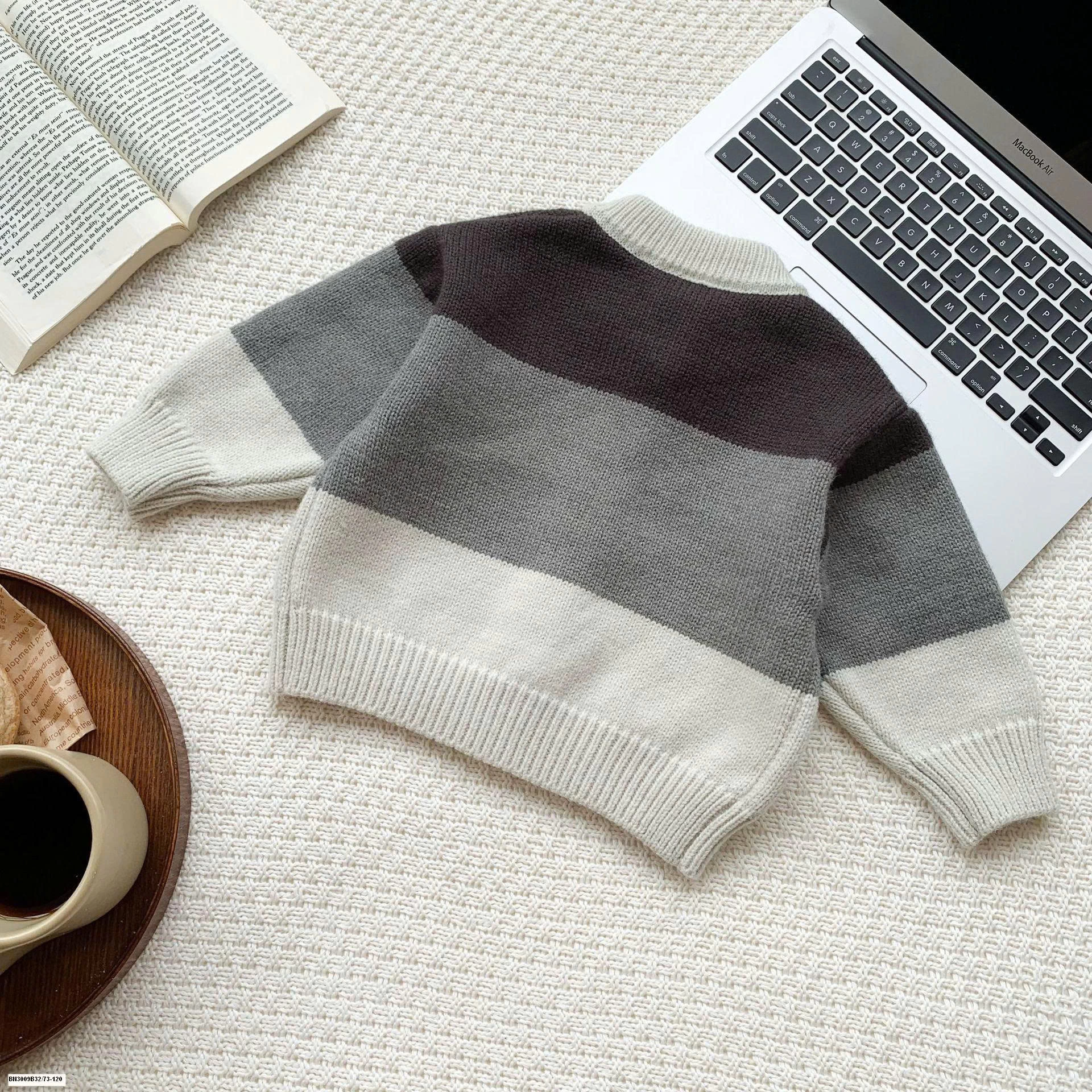 ÁO LEN 3 MÀU MIX QUẦN DENIM BO GẤU