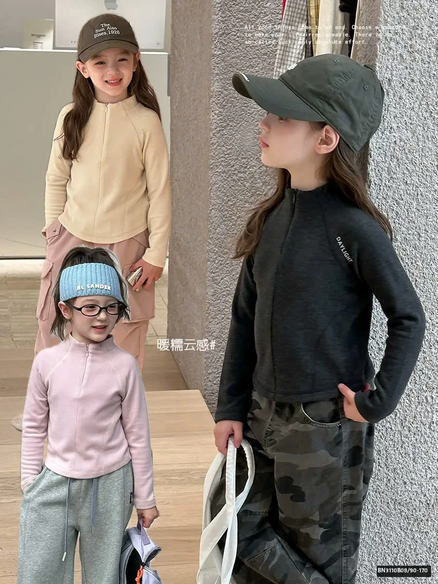 ÁO NỈ BÔNG CỔ  KÉO KHÓA AMBB 25G047