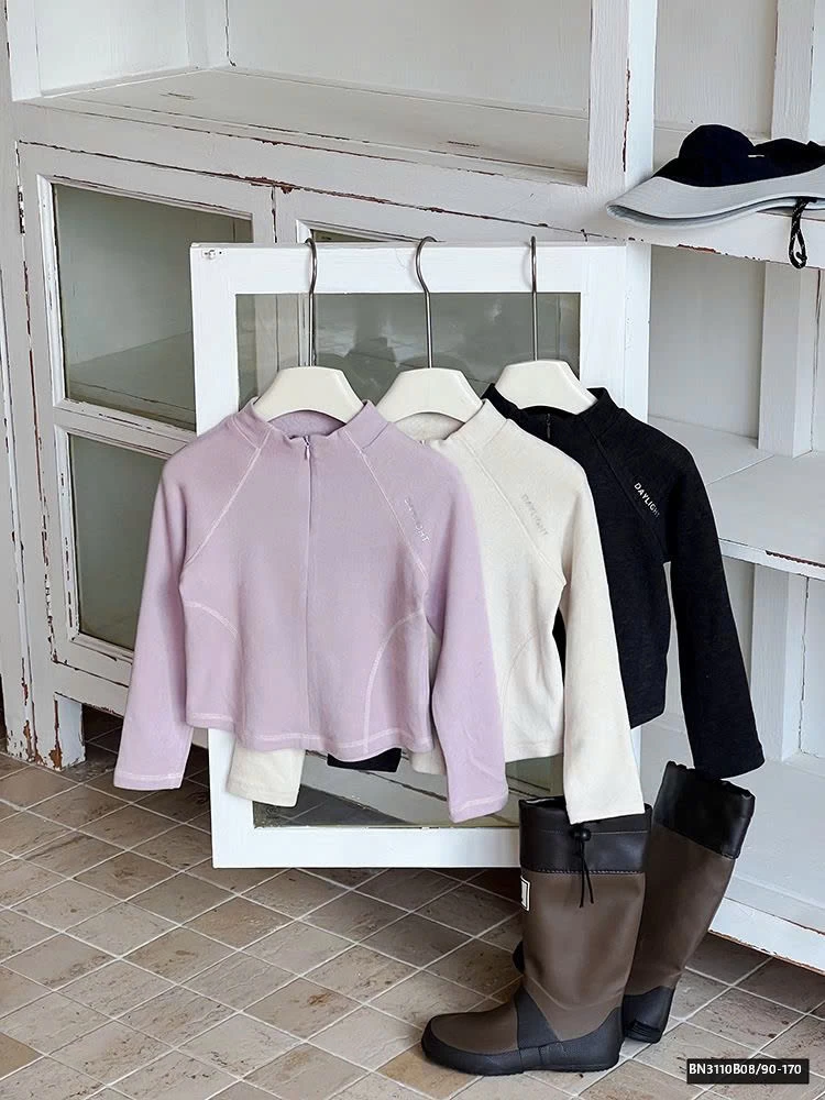 ÁO NỈ BÔNG CỔ KÉO KHÓA AMBB 25G047