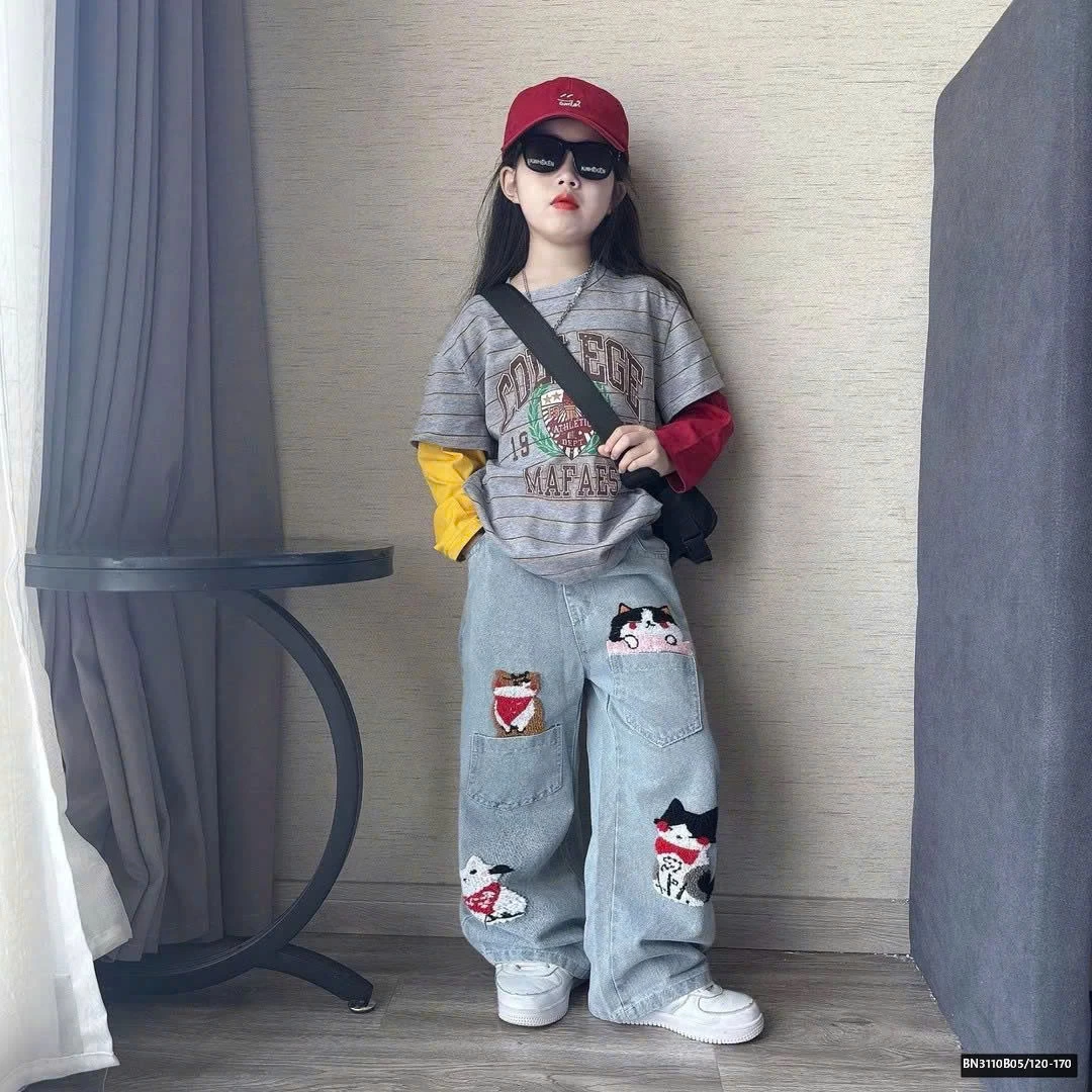 SET ÁO GIẢ 2 MẢNH PHỐI QUẦN JEAN