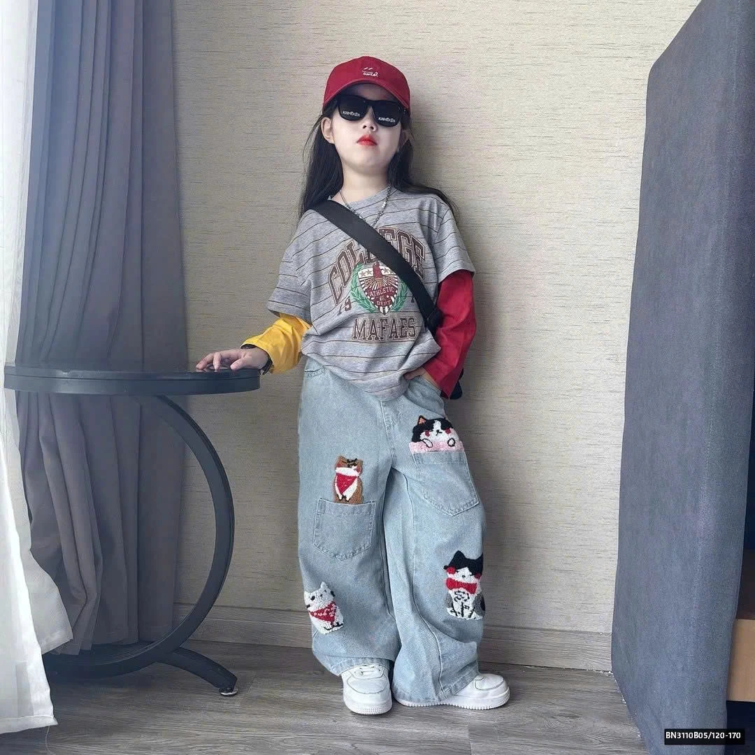 SET ÁO GIẢ 2 MẢNH PHỐI QUẦN JEAN