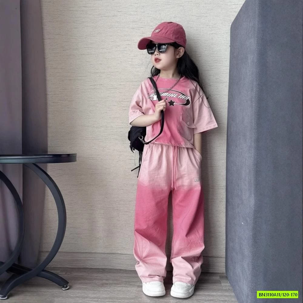 SÉT CROP TOP LOANG MÀU CÁ TÍNH