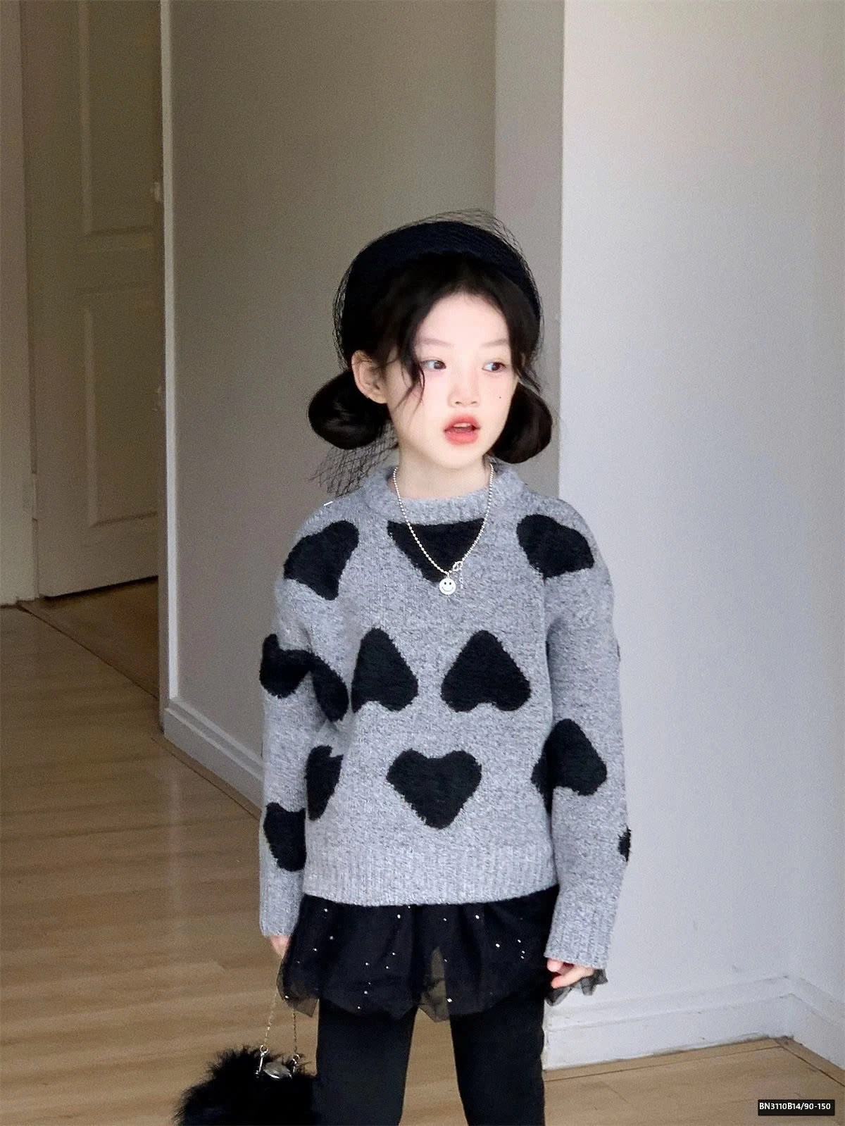 SÉT ÁO LEN TRÁI TIM MIX QUẦN LEG TUTU