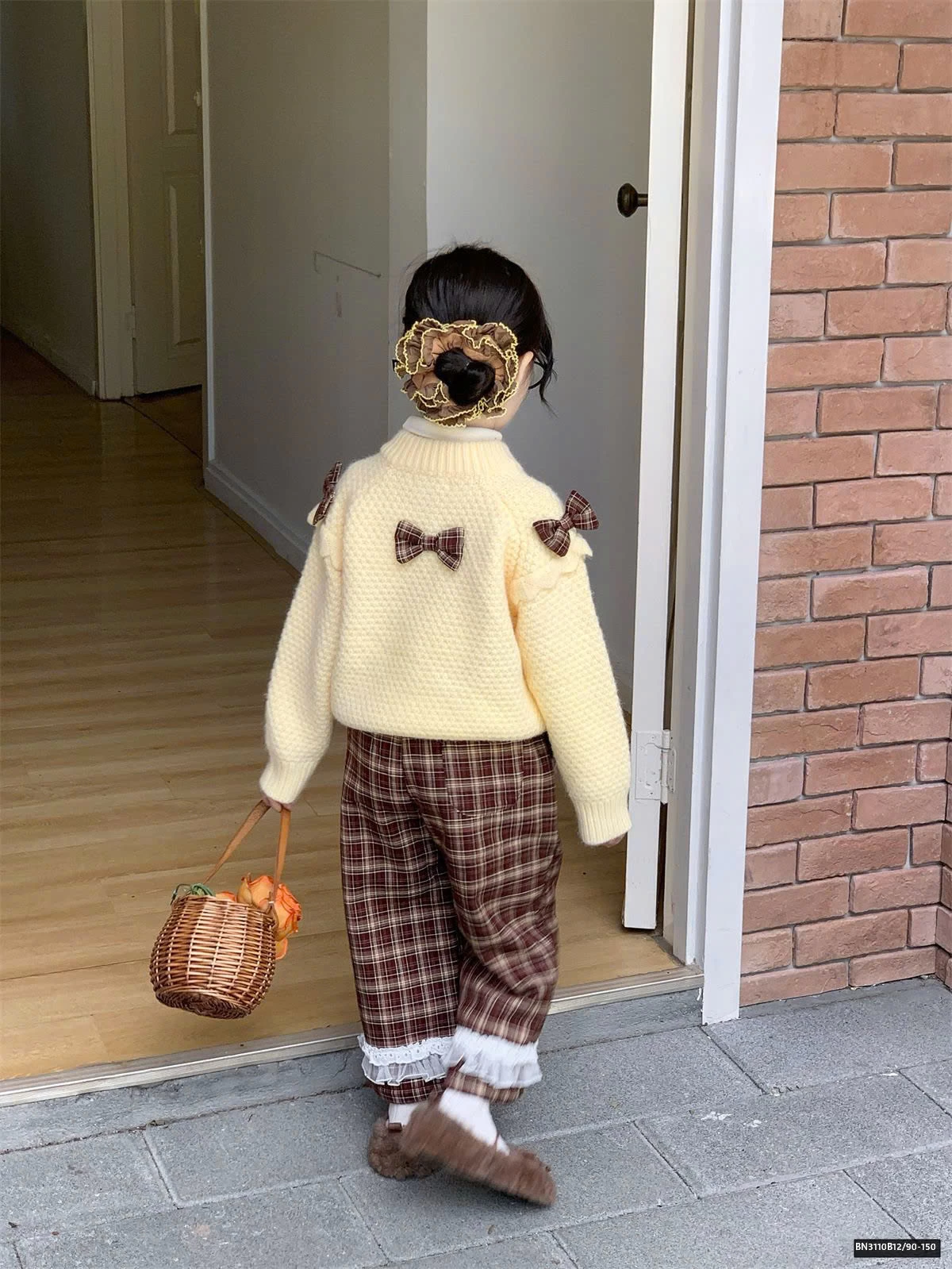 SET ÁO LEN NƠ MIX QUẦN KẺ BG