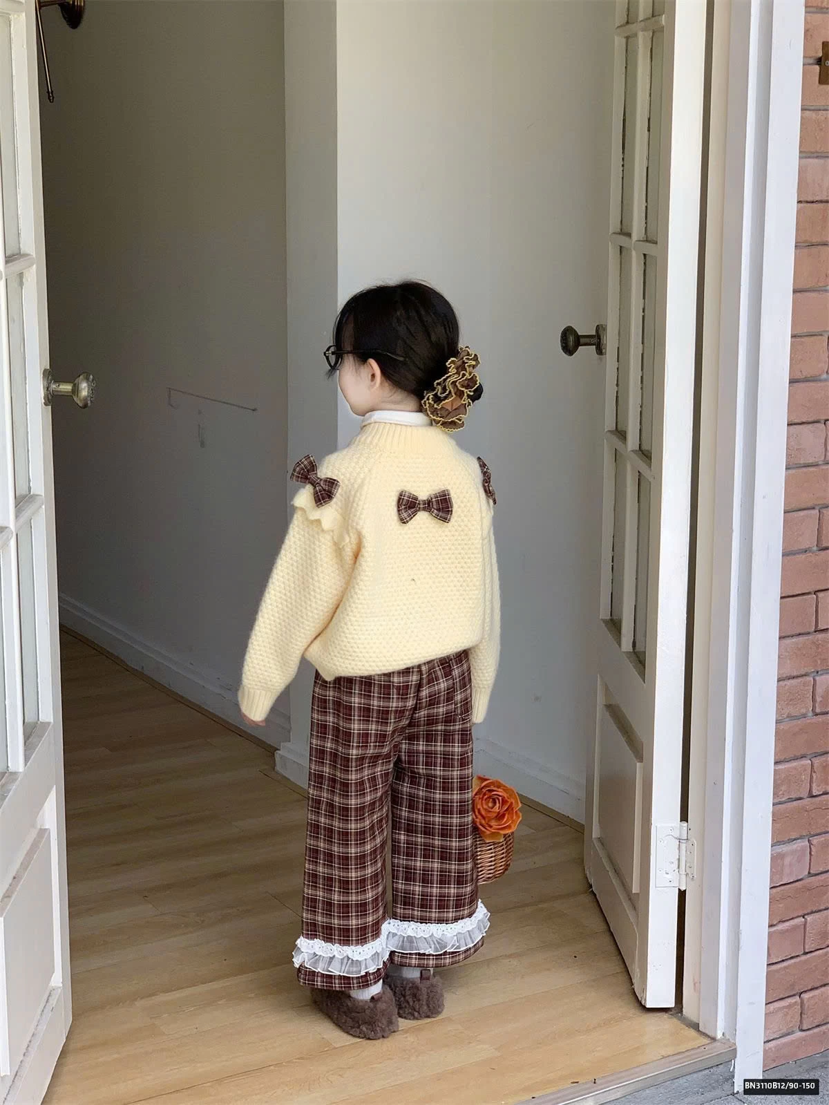 SET ÁO LEN NƠ MIX QUẦN KẺ BG