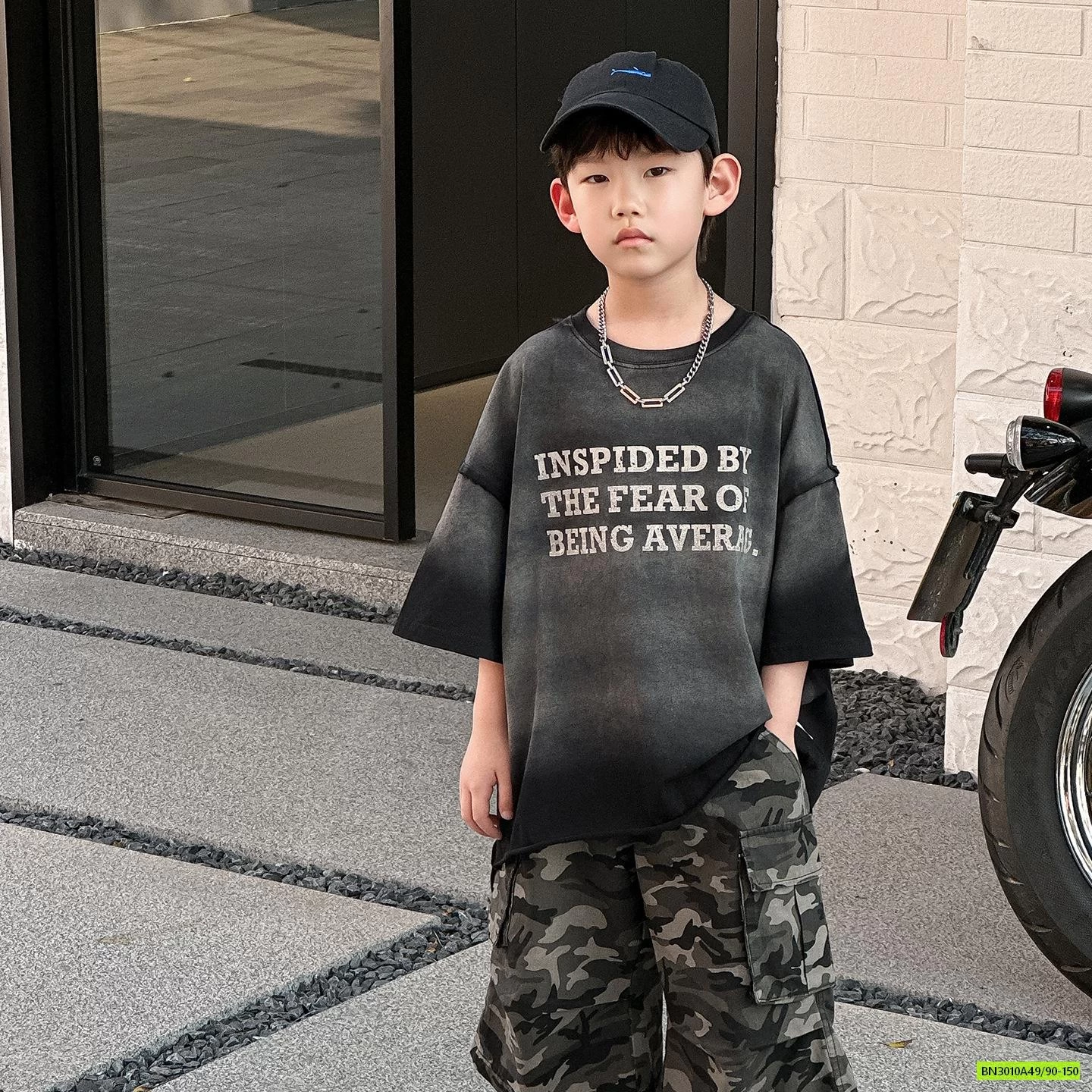 ÁO THUN ĐEN LOANG MIX SHORT RẰN RI