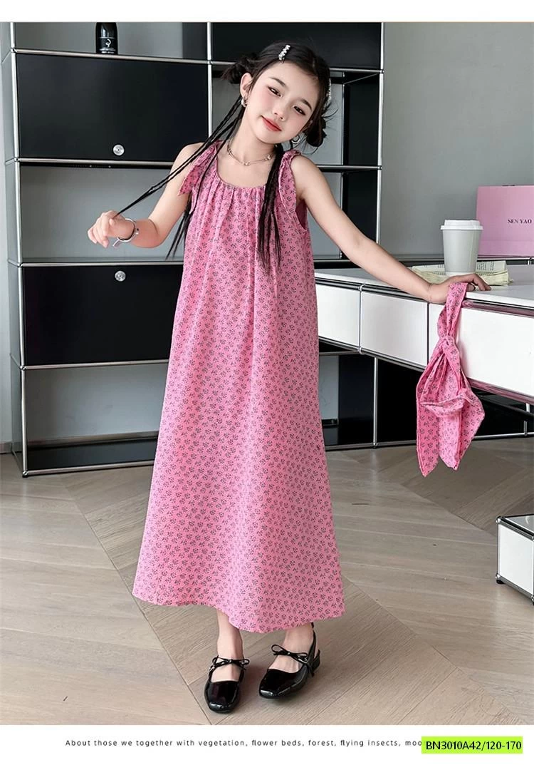 ĐẦM MAXI HỒNG 2 DÂY (KO KÈM TÚI)