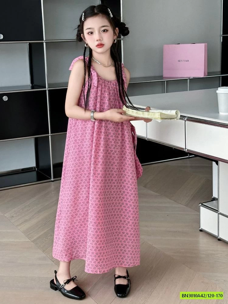 ĐẦM MAXI HỒNG 2 DÂY (KO KÈM TÚI)