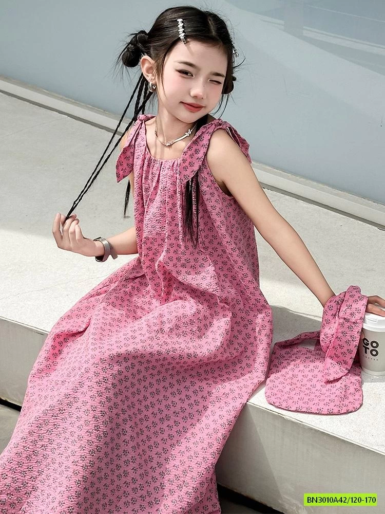 ĐẦM MAXI HỒNG 2 DÂY (KO KÈM TÚI)