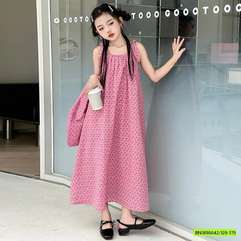 ĐẦM MAXI HỒNG 2 DÂY (KO KÈM TÚI)