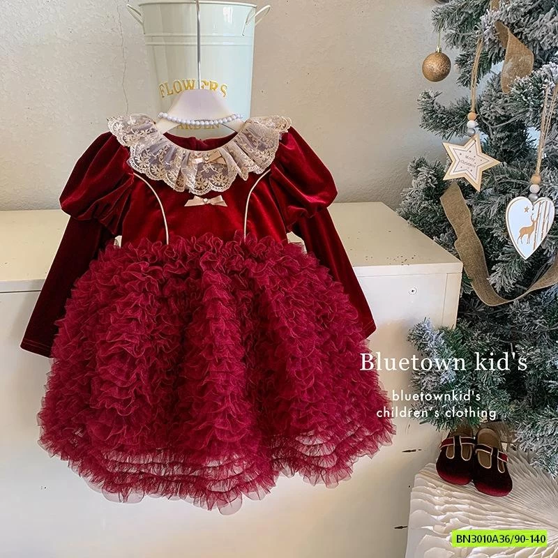 ĐẦM NHUNG CÔNG CHÚA CHÂN TUTU BLUETOWN