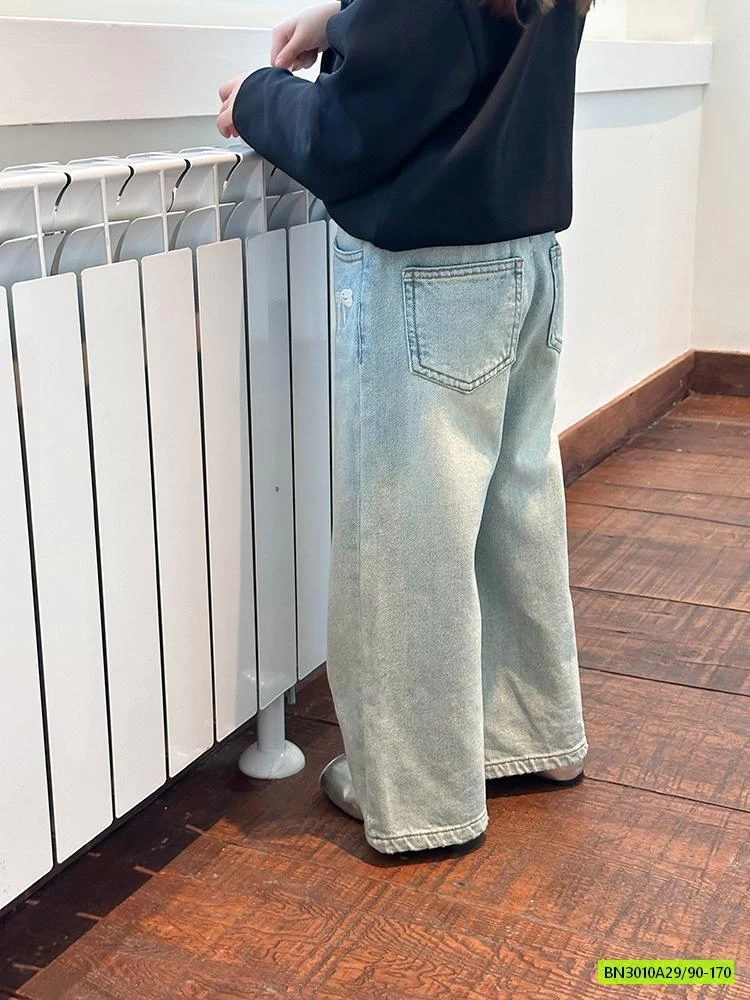 JEANS SUÔNG THÊU NƠ 25F044 AMBB