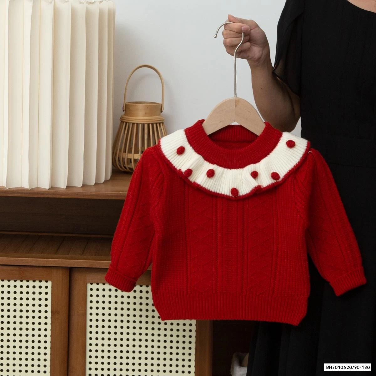 ÁO LEN CỔ VIỀN BÈO