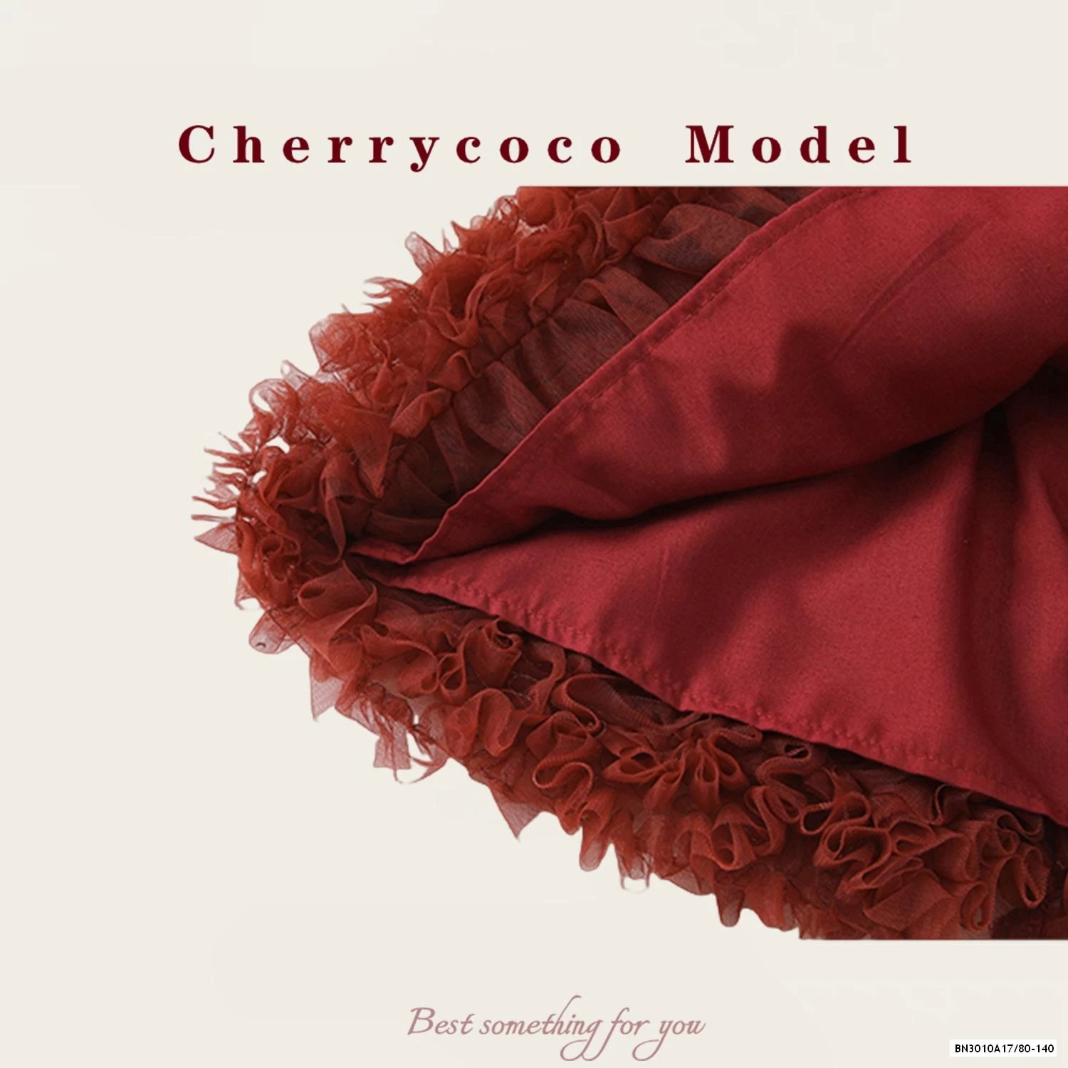 SÉT VÁY ĐỎ KÈM NƠ CÀI VOAN CHERRYOCO