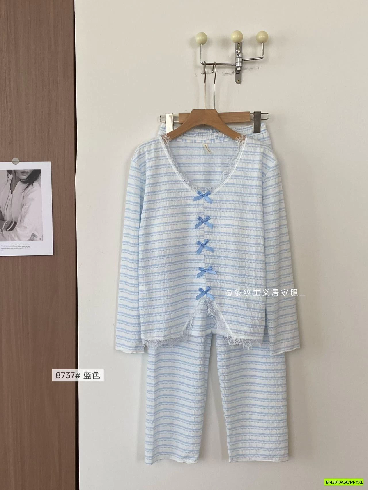 PIZAMA XỐP NHĂN DÀI TAY MÙA THU