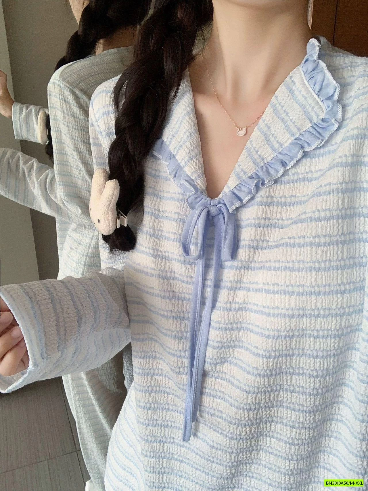 PIZAMA XỐP NHĂN DÀI TAY MÙA THU