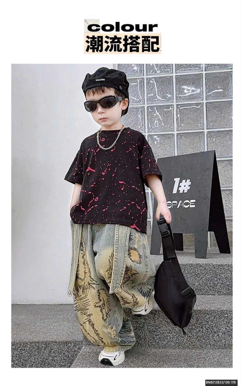 SÉT ÁO THUN VẢY SƠN MIX QUẦN JEAN CÁ TÍNH