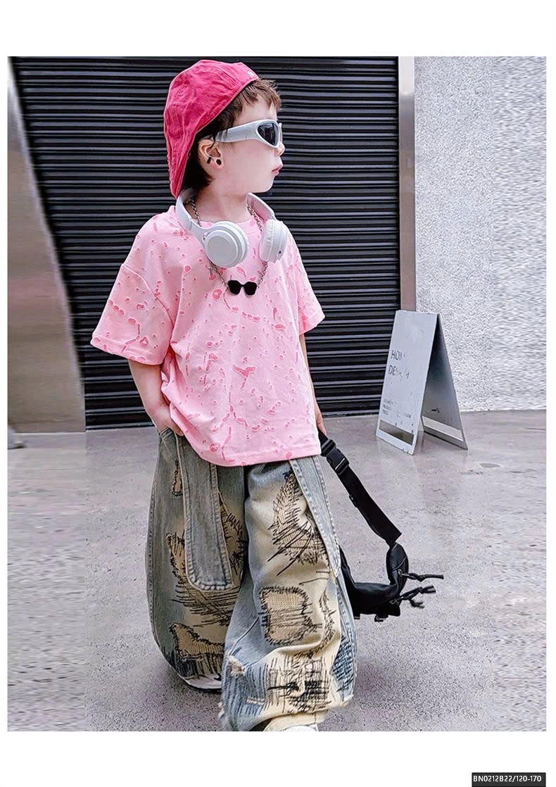 SÉT ÁO THUN VẢY SƠN MIX QUẦN JEAN CÁ TÍNH