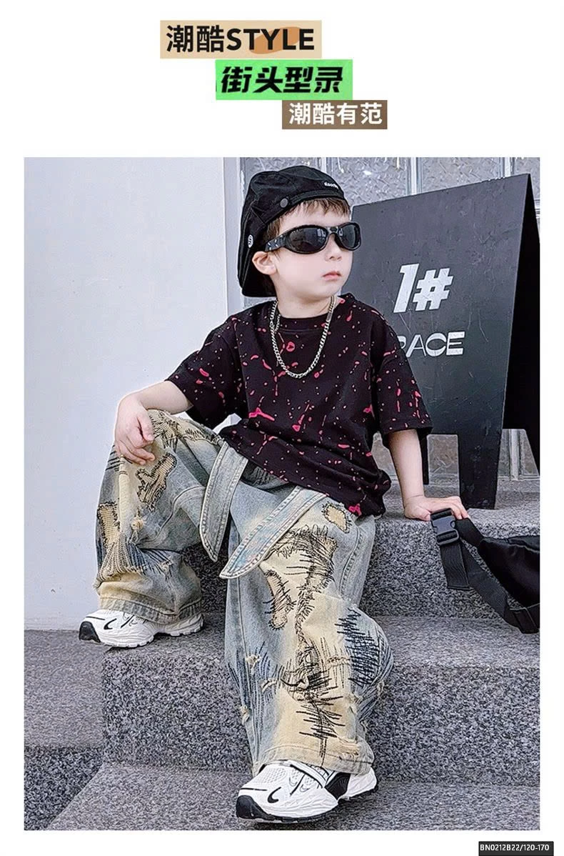 SÉT ÁO THUN VẢY SƠN MIX QUẦN JEAN CÁ TÍNH