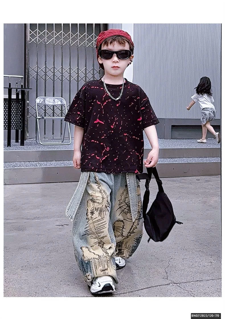 SÉT ÁO THUN VẢY SƠN MIX QUẦN JEAN CÁ TÍNH