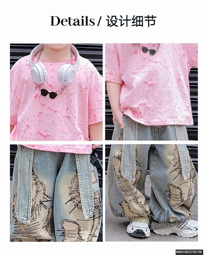 SÉT ÁO THUN VẢY SƠN MIX QUẦN JEAN CÁ TÍNH