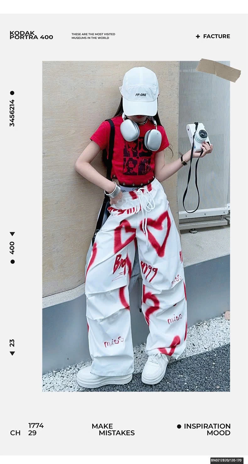 ÁO CROPTOP ĐỎ MIX QUÀN TRÁI TIM