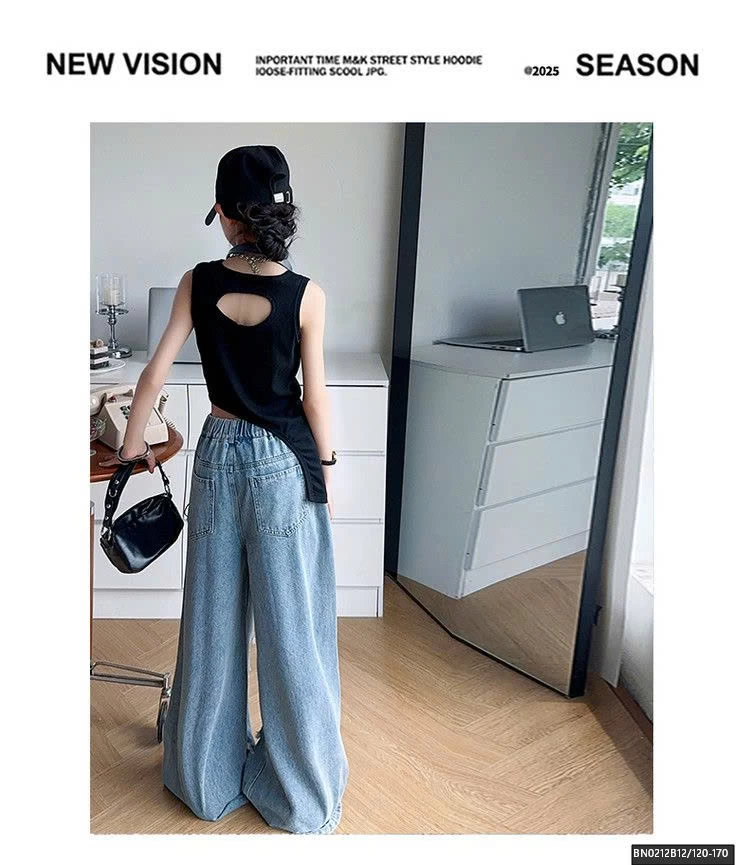 QUẦN JEAN RÁCH MIX ÁO BA LỖ HỞ LỪNG CÁ TÍNH