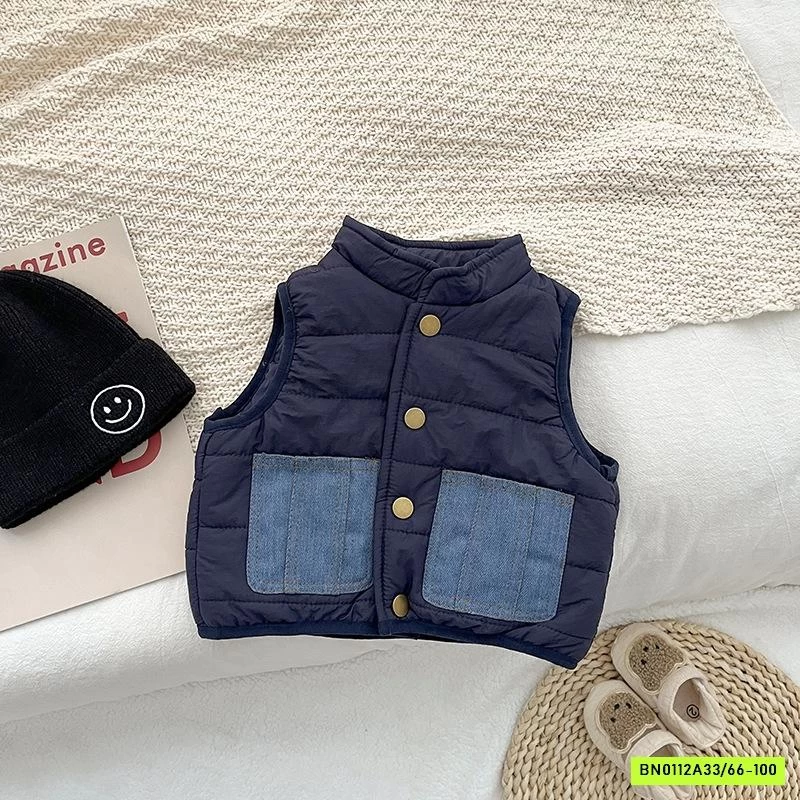 KHOÁC GILE PHAO PHỐI MÀU TÚI SZ NHÍ