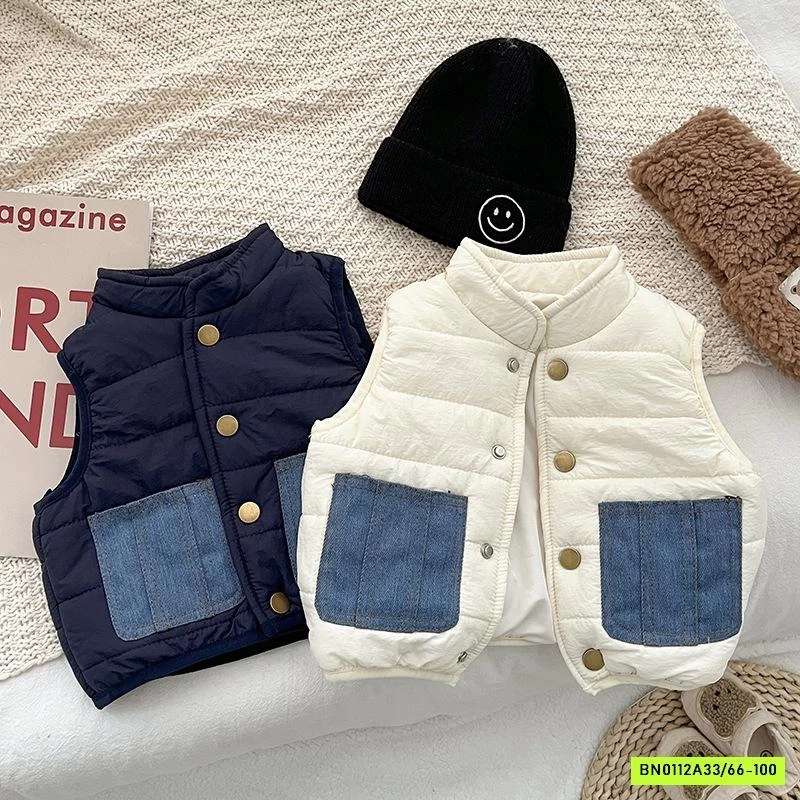 KHOÁC GILE PHAO PHỐI MÀU TÚI SZ NHÍ