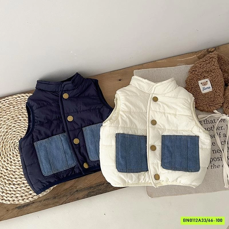 KHOÁC GILE PHAO PHỐI MÀU TÚI SZ NHÍ