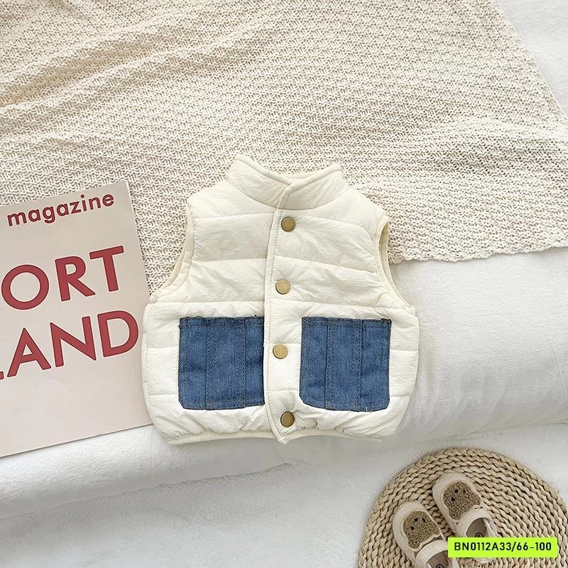 KHOÁC GILE PHAO PHỐI MÀU TÚI SZ NHÍ