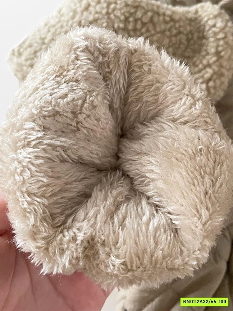 KHOÁC PHAO CỔ SEN THÊU NƠ LÓT LÔNG SZ NHÍ