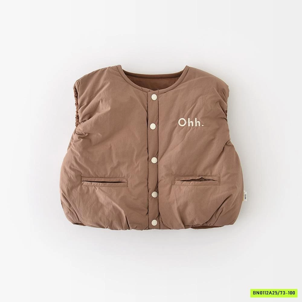 KHOÁC GILE PHAO BÍ ABNNKIDS THÊU CHỮ