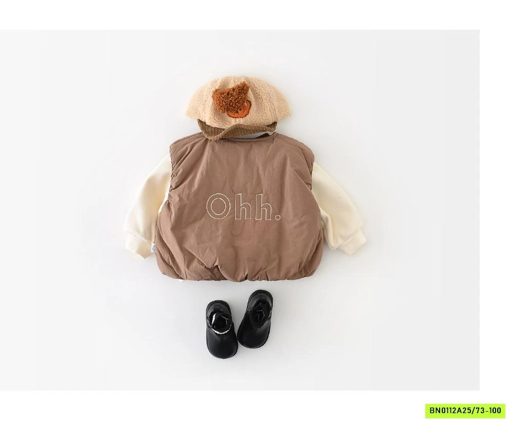 KHOÁC GILE PHAO BÍ ABNNKIDS THÊU CHỮ