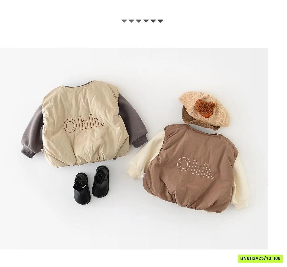 KHOÁC GILE PHAO BÍ ABNNKIDS THÊU CHỮ