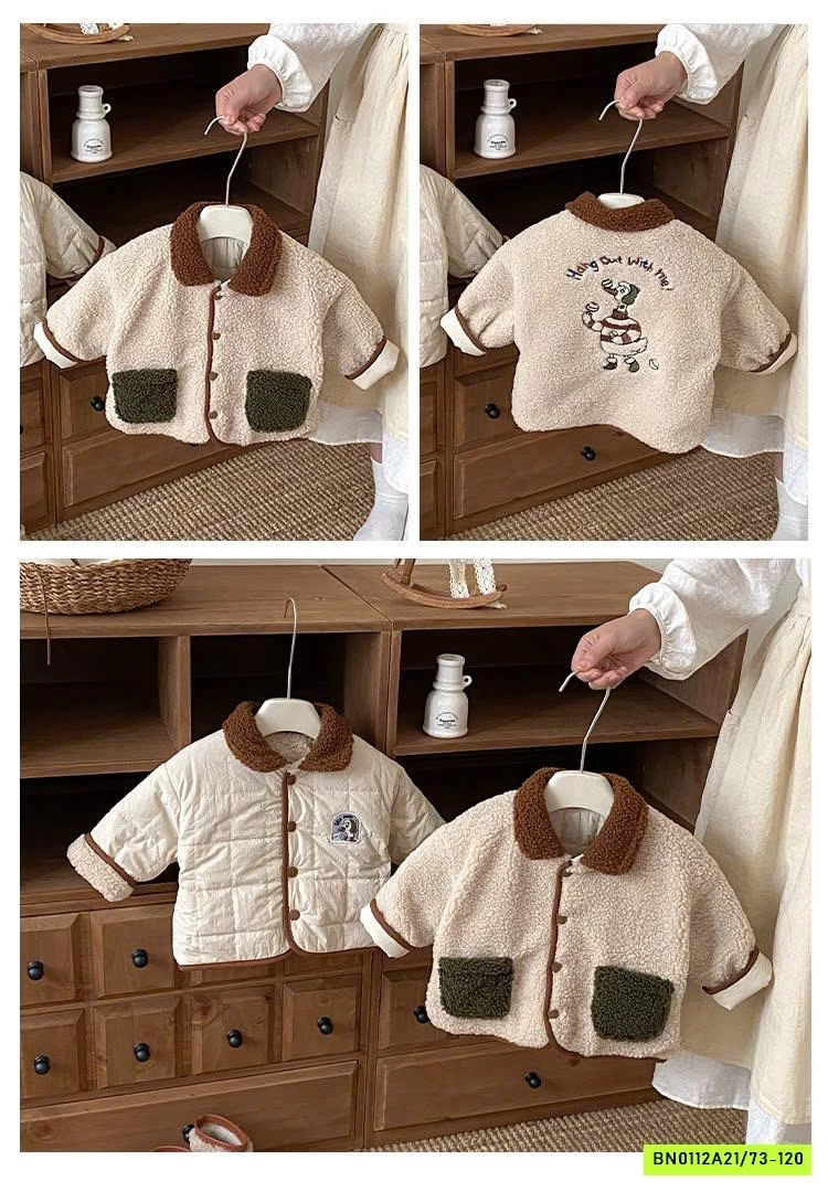 KHOÁC PHAO THÊU VỊT LÓT LÔNG CỪU