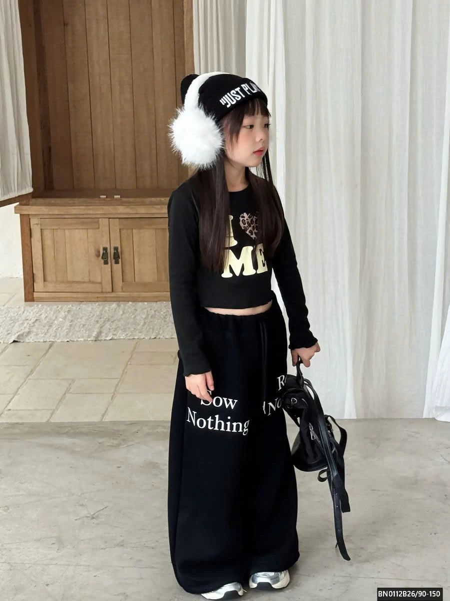 QUẦN NỈ IN CHỮ LÓT LÔNG DÁNG HIPHOP